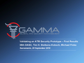 Validating an ATM Security Prototype – First Results 35th DASC, Tim H. Stelkens-Kobsch, Michael Finke Sacramento, 29 September 2016